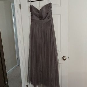 Purple-grey tulle bridesmaid/prom dress